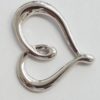 14 KARAT WHITE GOLD HEART PENDANT