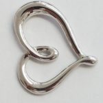 14 KARAT WHITE GOLD HEART PENDANT