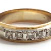 14 KARAT TWO TONE GOLD DIAMOND WEDDING BAND